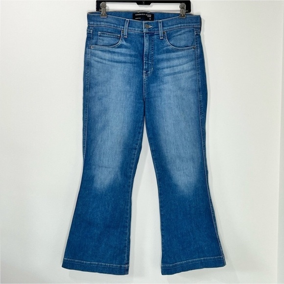 Veronica Beard Carson Ankle Flare High Rise Mystic Blue Excellent Size 32 - Picture 2 of 10